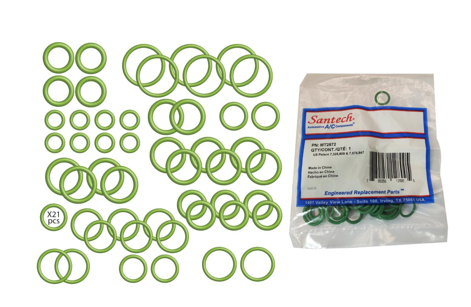 Набор уплотнительных колец HNBR для системы кондиционирования автомобилей Nissan, Infiniti; 71 штука