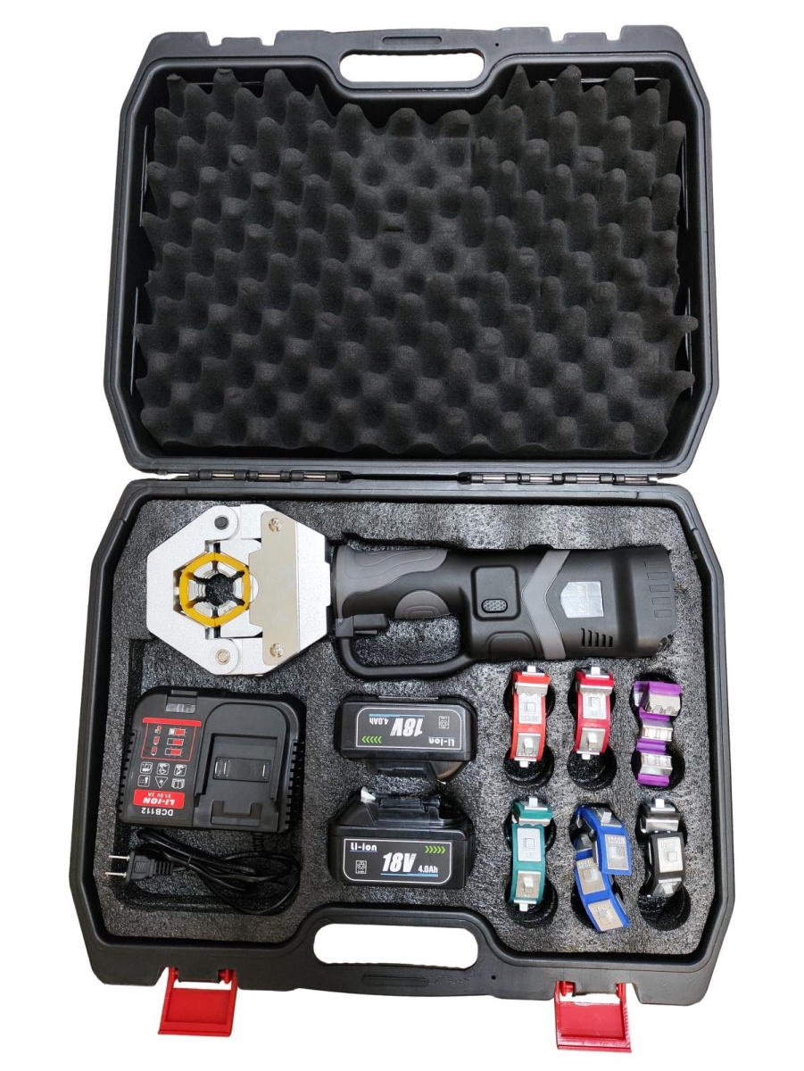 Ручной кримпер для обжима шлангов автокондиционера, аккумуляторный