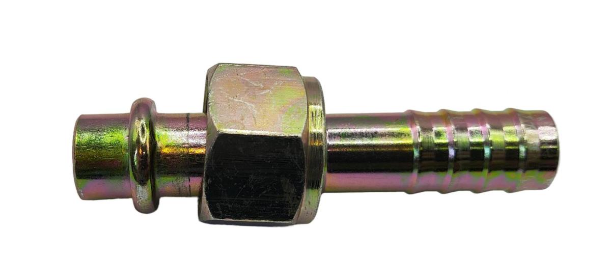 Фитинг O-Ring 13мм, G10, 180 градусов, с гайкой, стальной