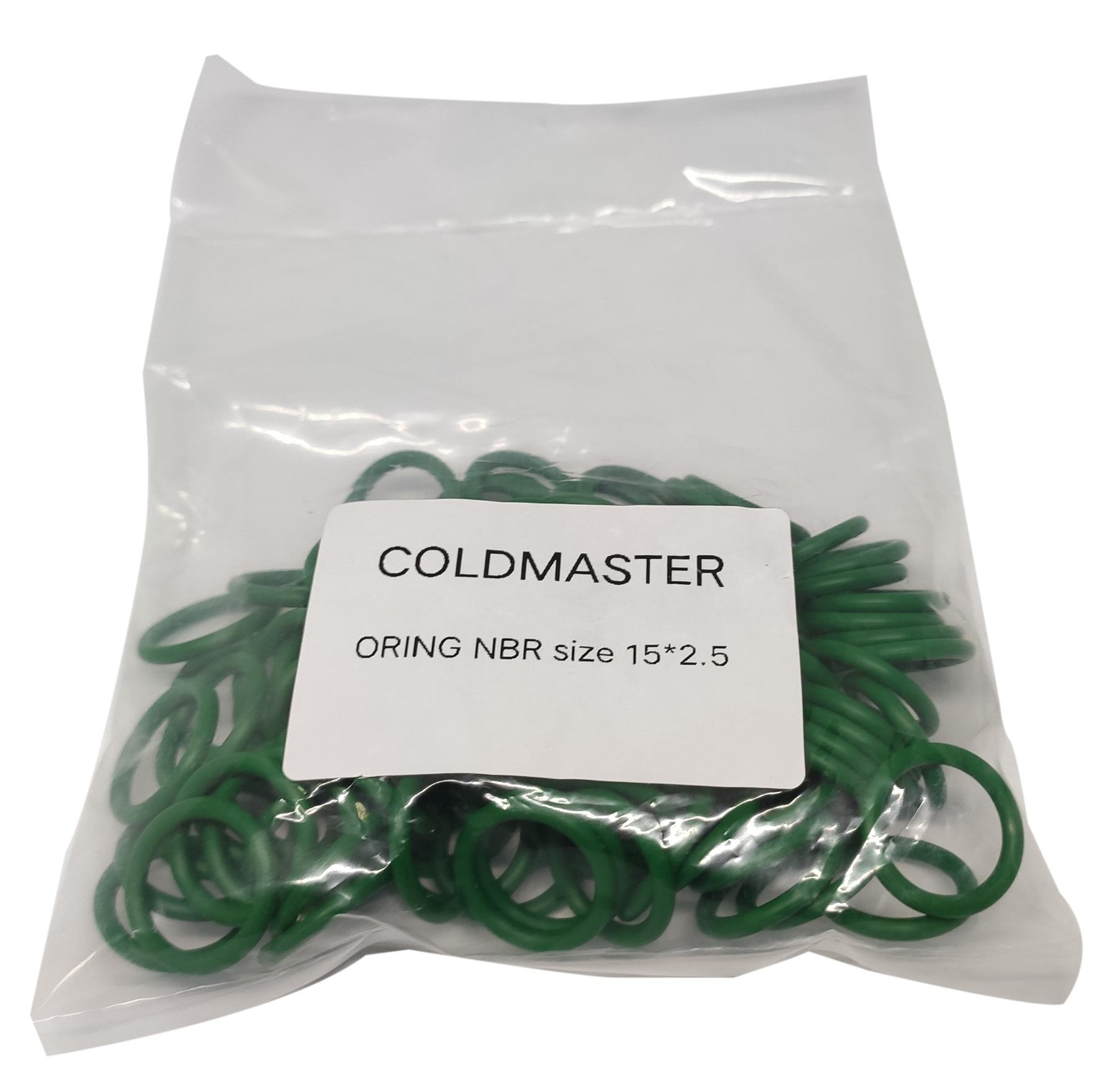 Комплект колец O-Ring NBR 15x2.5мм, 100 штук, зеленые