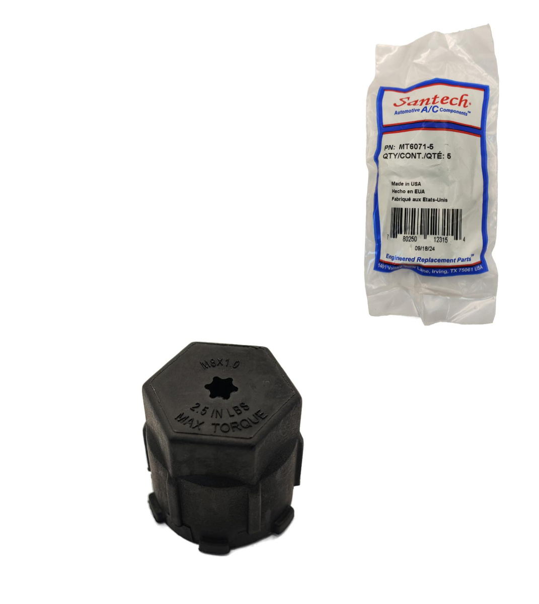 Колпачок L для заправочного порта низкого давления фреона HFO-1234yf, резьба M8x1.0, вариант 2