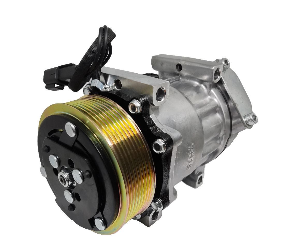 Компрессор кондиционера для экскаватора SANDEN SD7H15 8203 для JCB 214E, 3CX, 4CX, TM310, TM320, 535, 536, 541; Manitou 845