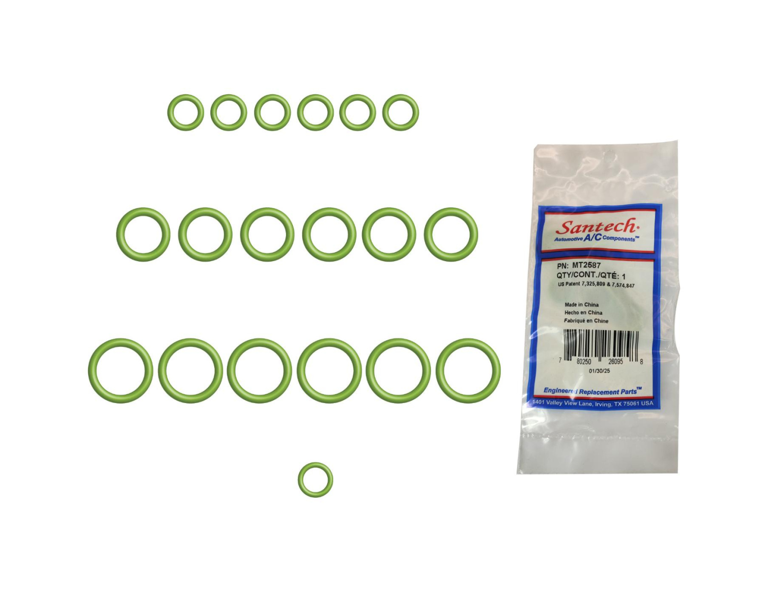 Набор уплотнительных колец HNBR для автомобилей Toyota, Lexus; 19 штук