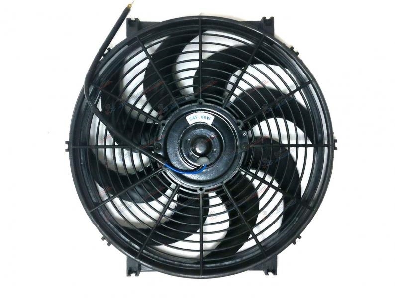 Вентилятор кондиционера 14 дюймов, 24V, 80W, S-образные лопасти