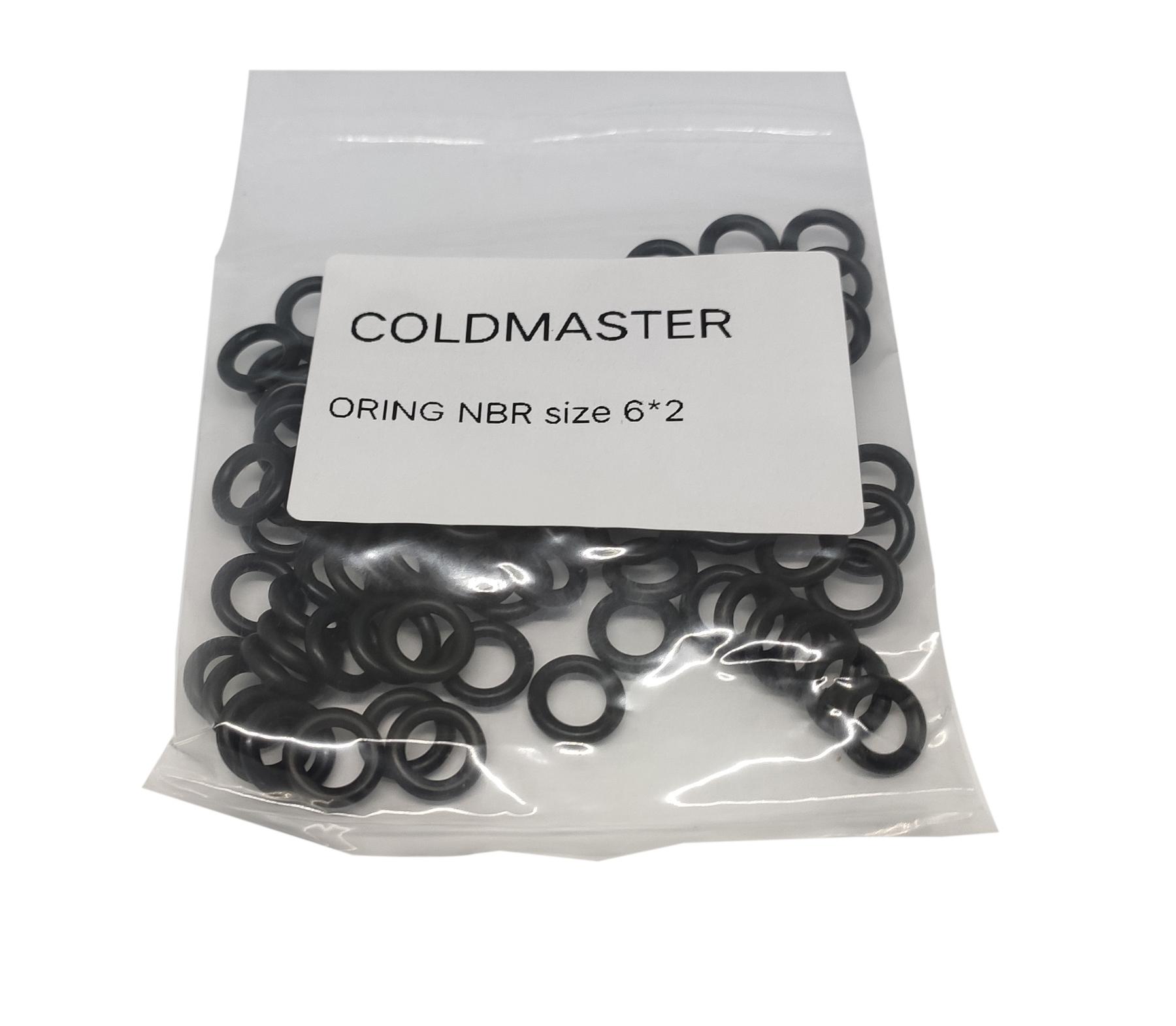Комплект колец O-Ring NBR 6x2мм, 100 штук, черные