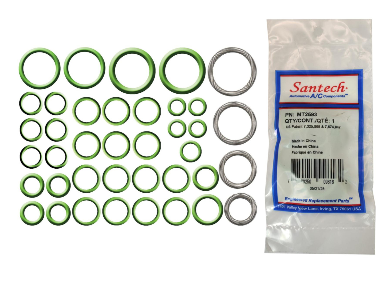 Набор уплотнительных колец HNBR для автомобилей Mazda CX9 (дорест), CX7; 39 штук