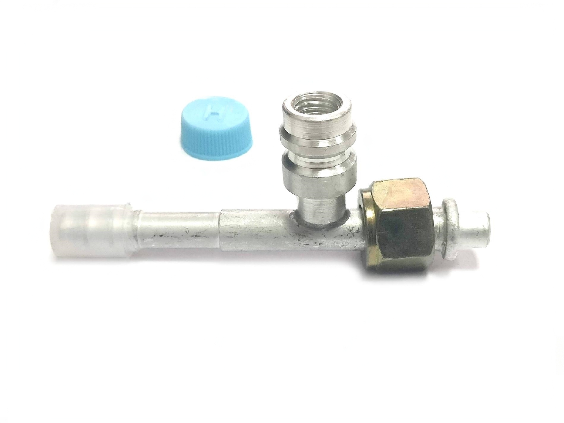 Фитинг O-Ring 8мм, G6, 180 градусов, с гайкой и заправочным портом