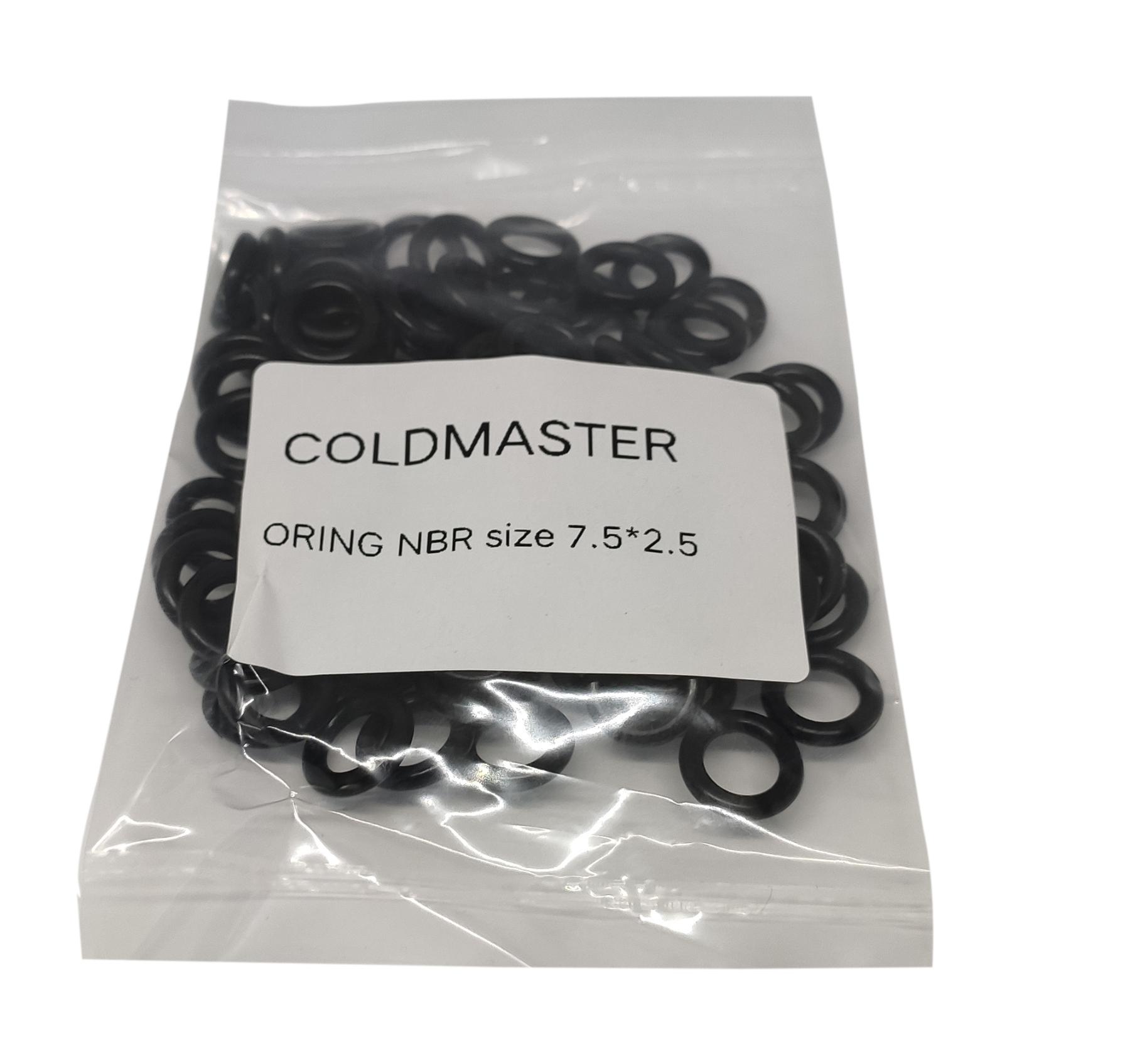 Комплект колец O-Ring NBR 7.5x2.5мм, 100 штук, черные