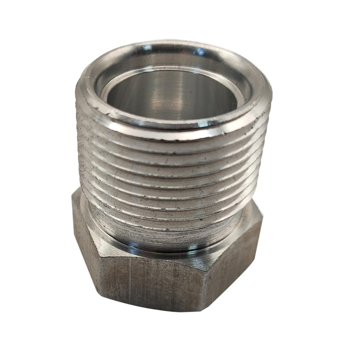 Штуцер 16мм, G12, для сварки, алюминиевый