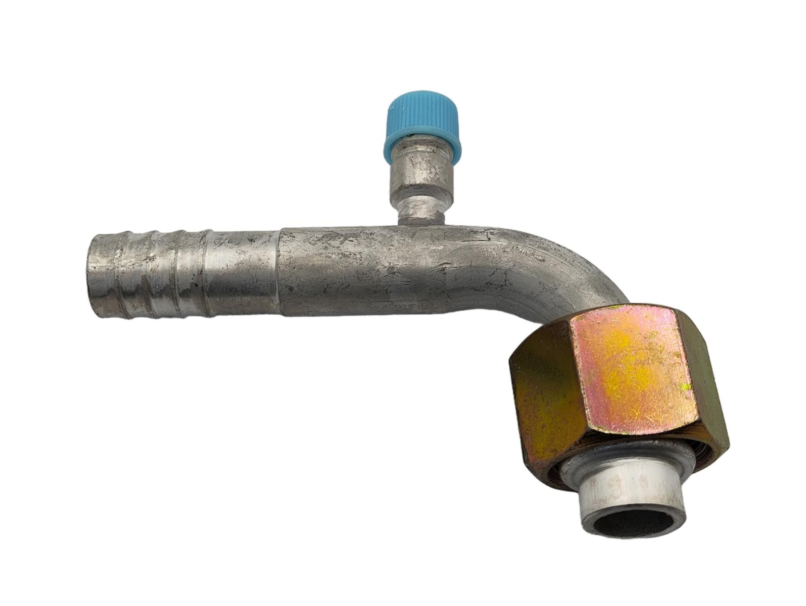 Фитинг O-Ring 16мм, G12, 90 градусов, с гайкой и заправочным портом