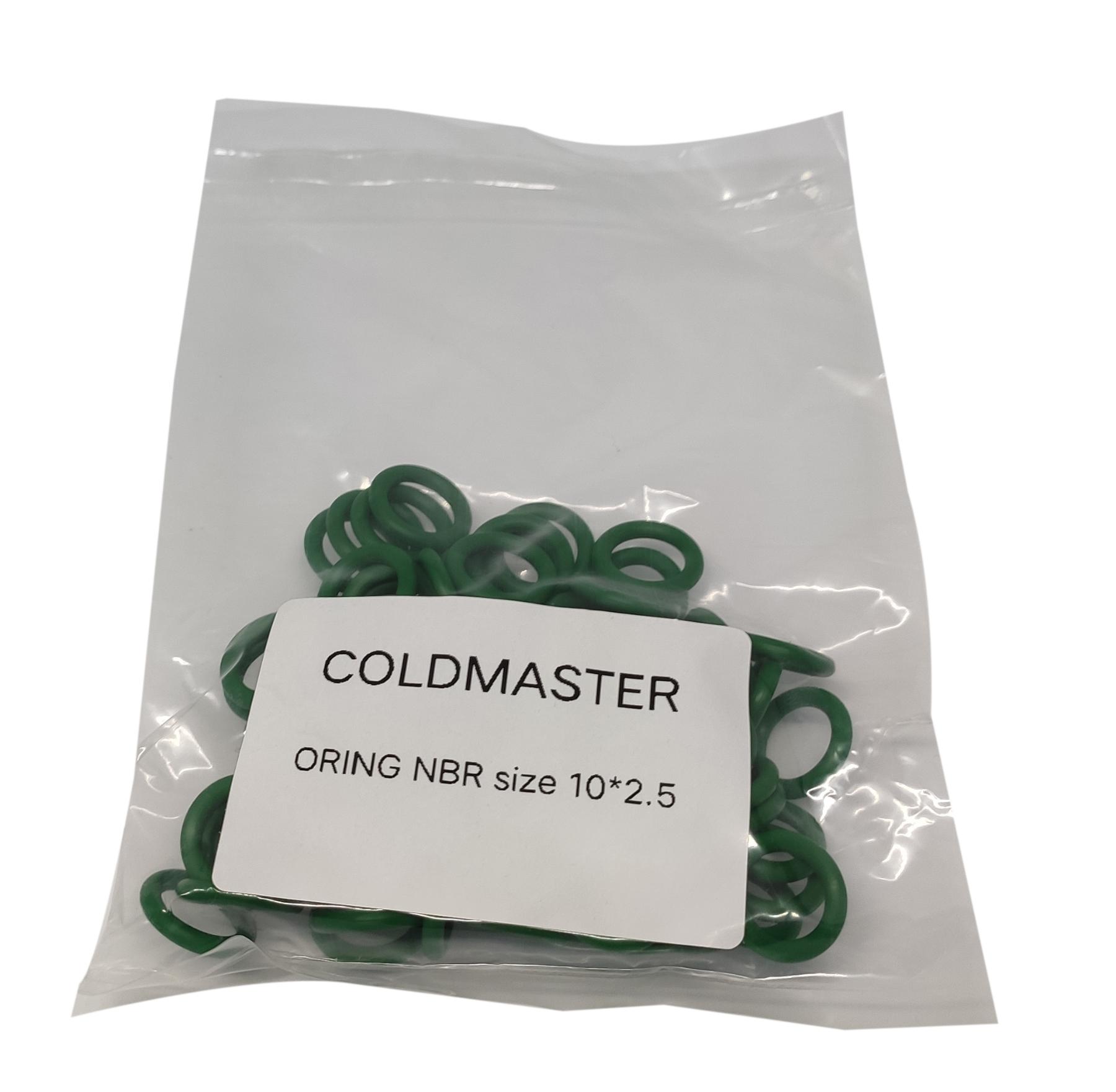 Комплект колец O-Ring NBR 10x2.5мм, 100 штук, зеленые