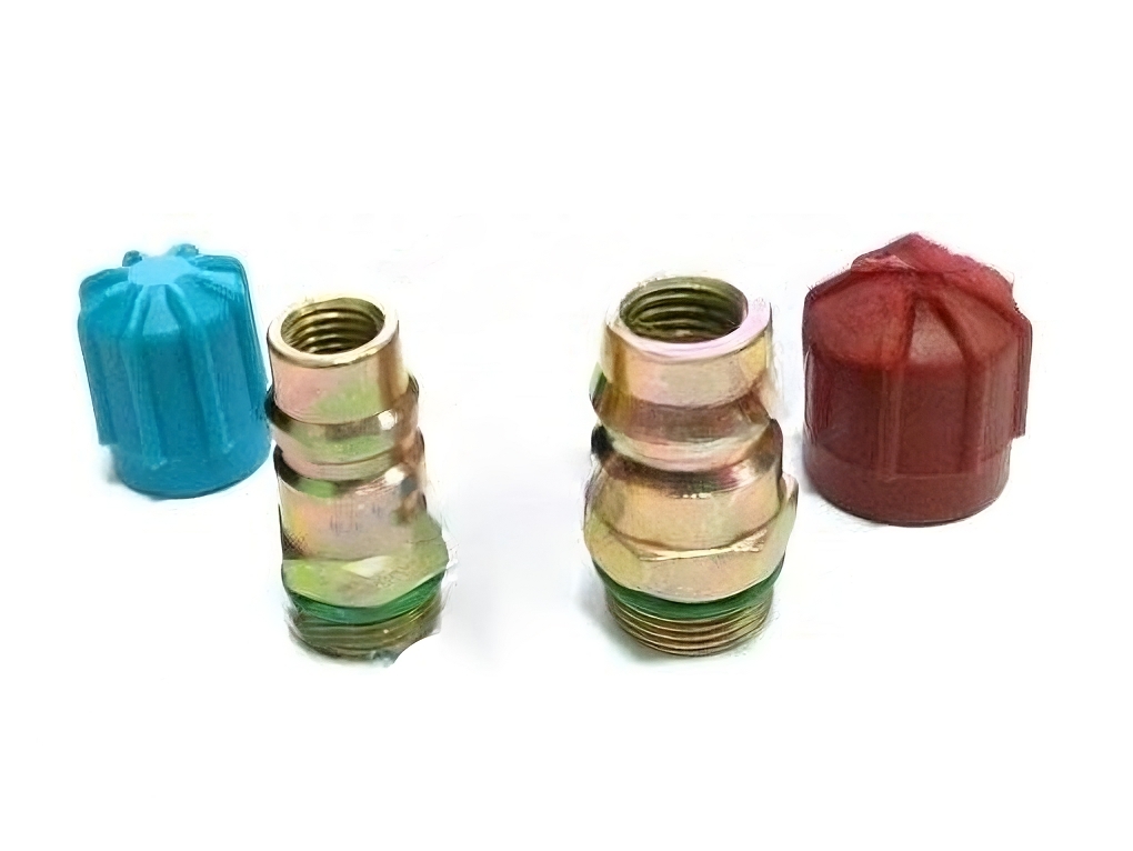 Набор стальных заправочных штуцеров, с резьбами H 15x1UNF, L 13x1UNF