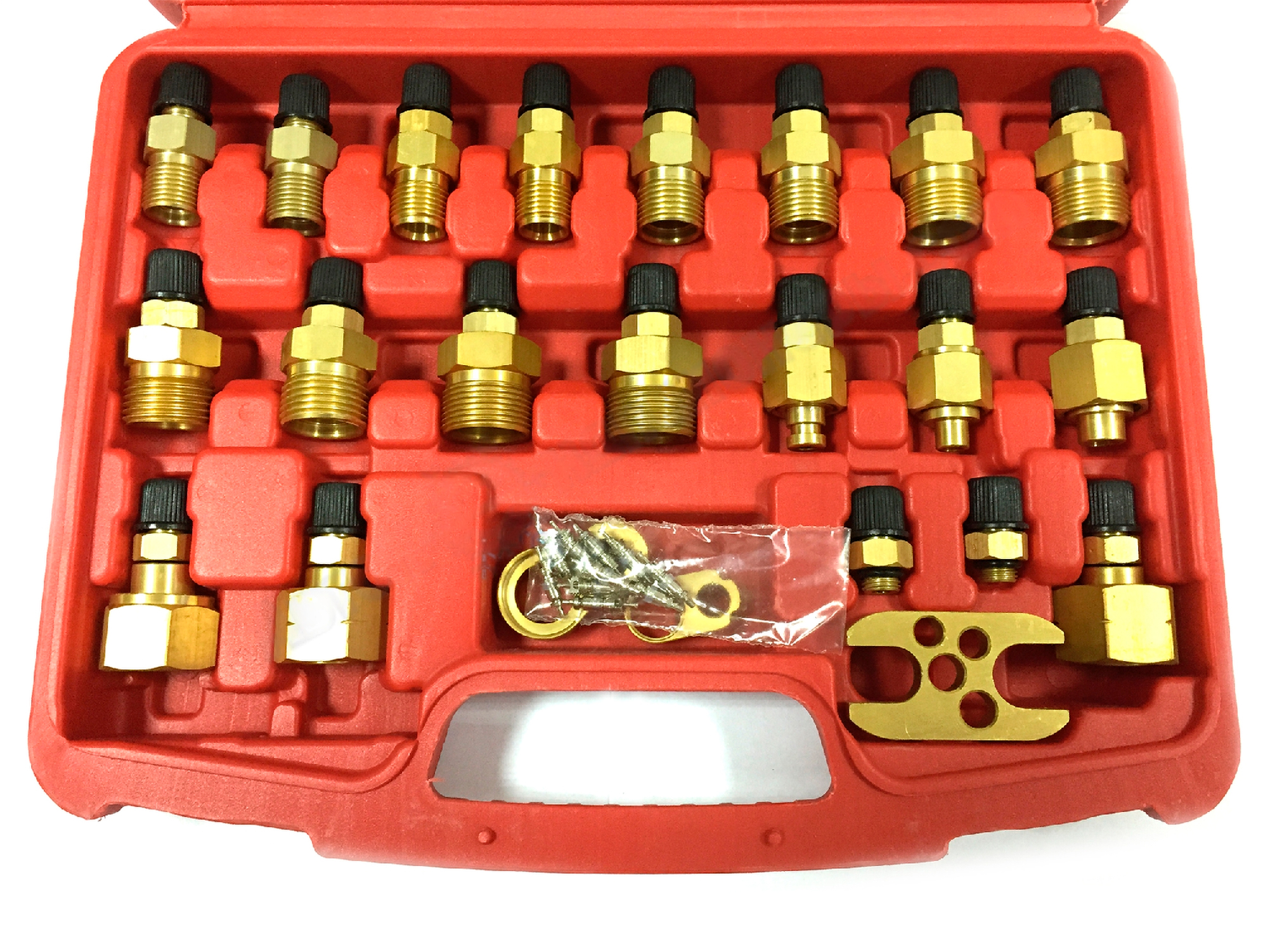 Набор переходников для промывки системы автокондиционера, 20 штук