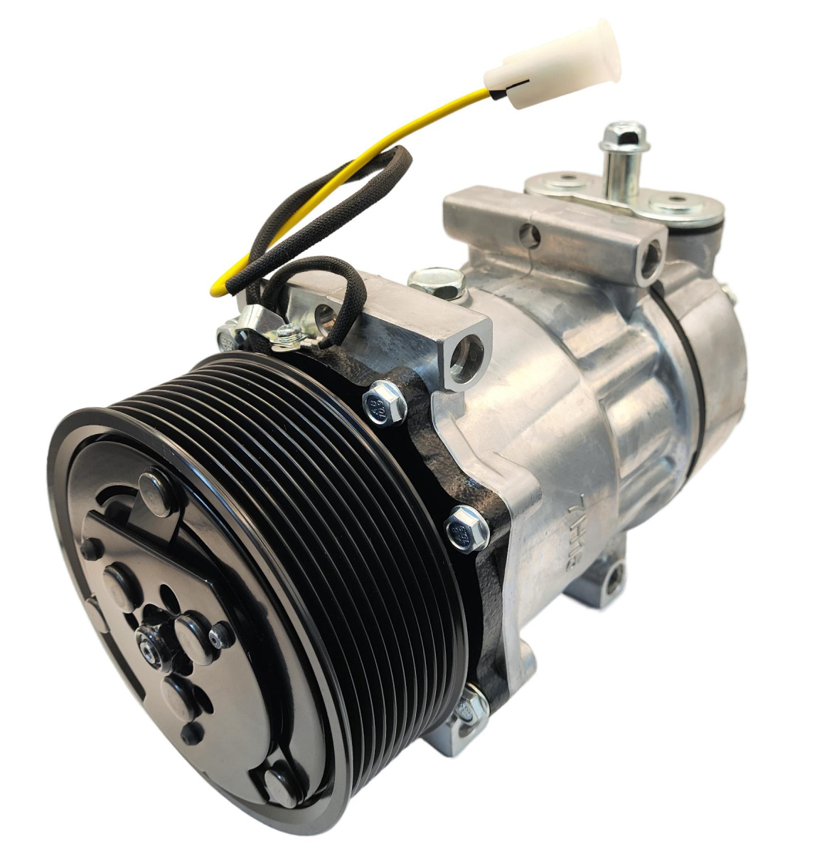 Компрессор кондиционера, аналог Sanden 6106, 7590A, 7482436934, 82436934 для спецтехники и грузовиков Volvo