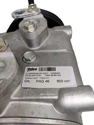 Компрессор кондиционера VALEO TM43 24v; фотография №2