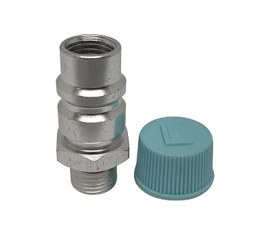 Заправочный штуцер L, с резьбой 3/8-24 Male (3/16"), вариант 2; фотография №1