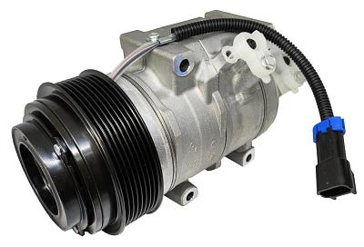 Компрессор кондиционера RE284680 для экскаватора John Deere 5065M, 5075M, 5083E, 5085M, 5093E, 5095M, 5100E, 5105M; фотография №1