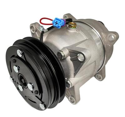 Компрессор кондиционера DZ95189154010 для грузовиков Shaanxi Shacman SX3316DR366 (F2000), SX3256DR384 (F3000), SX3255DR385; фотография №1