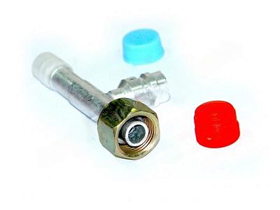 Фитинг O-Ring 10мм, G8, 180 градусов, с гайкой и заправочным портом; фотография №2