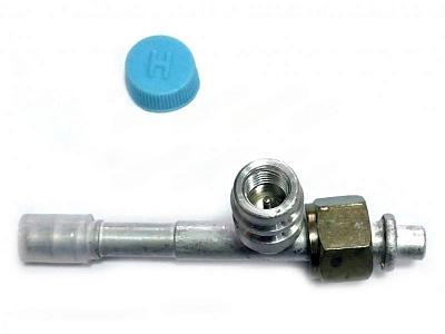 Фитинг O-Ring 8мм, G6, 180 градусов, с гайкой и заправочным портом; фотография №2
