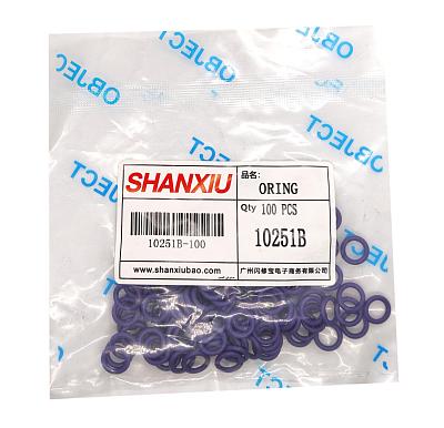 Комплект колец O-Ring 6.8x1.9мм, 100 штук, фиолетовые; фотография №1