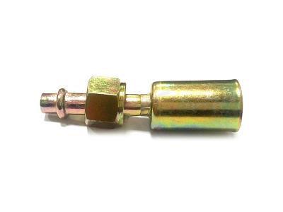 Фитинг O-Ring 8мм, G6, 180 градусов, с гайкой и обжимной гильзой, стальной; фотография №1