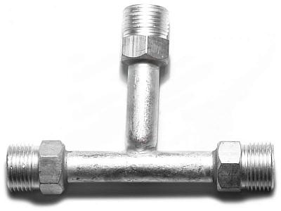 Тройник O-Ring 13мм, G10, 90 градусов, алюминиевый; фотография №1