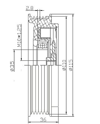 Муфта кондиционера Mercedes C W203, W204, E W211, S W220, Sprinter; фотография №4