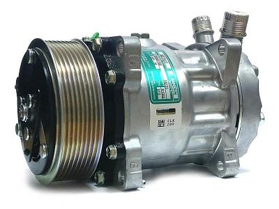 Компрессор кондиционера SANDEN 7H15 S8240, S6038, 24V; фотография №1