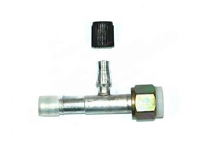 Фитинг O-Ring 13мм, G10, 180 градусов, с гайкой и заправочным портом; фотография №1