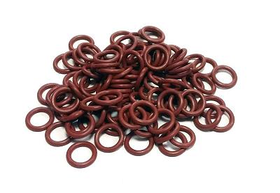 Комплект колец O-Ring 7.65x1.78мм, 100 штук, красные; фотография №1