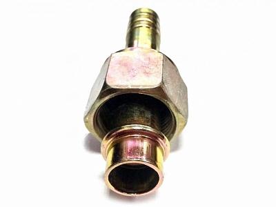 Фитинг O-Ring 16мм, G12, 180 градусов, с гайкой, стальной; фотография №2
